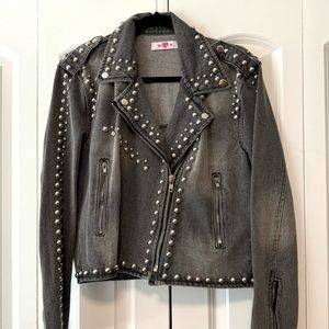 BuddyLove Washed Denim Studded Jacket